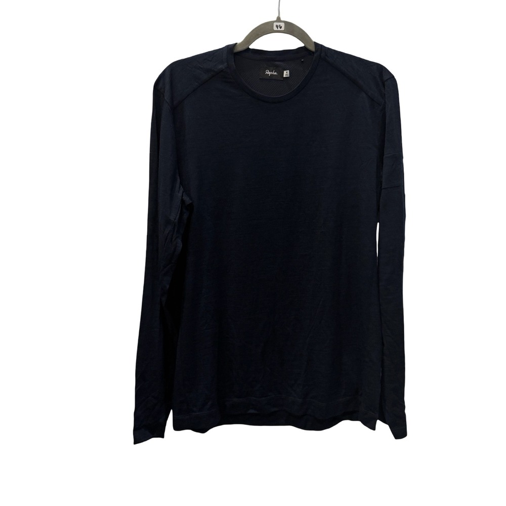 Rapha Mens Merino Long Sleeve T-Shirt Navy Blue Cycling Base Layer Size M